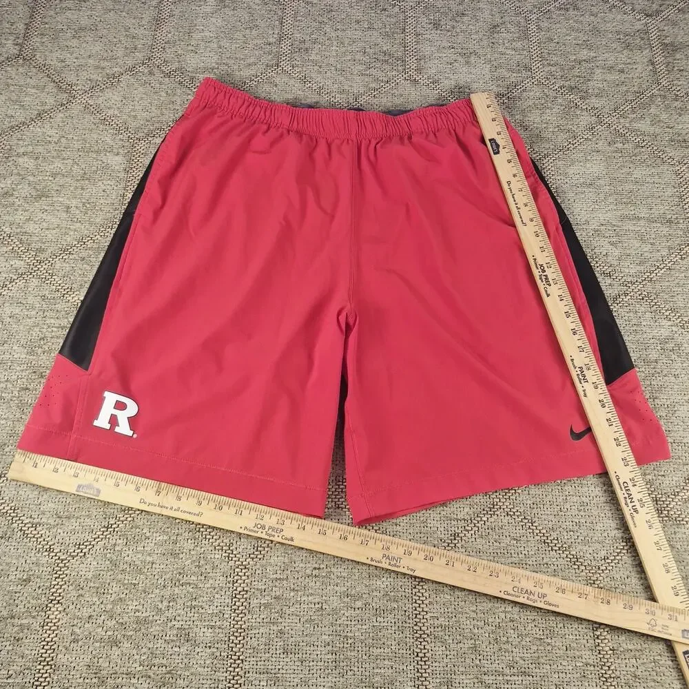 Vintage Rutgers Shorts Men’s 3XL Red Nike Swoosh Basketball Team Issued